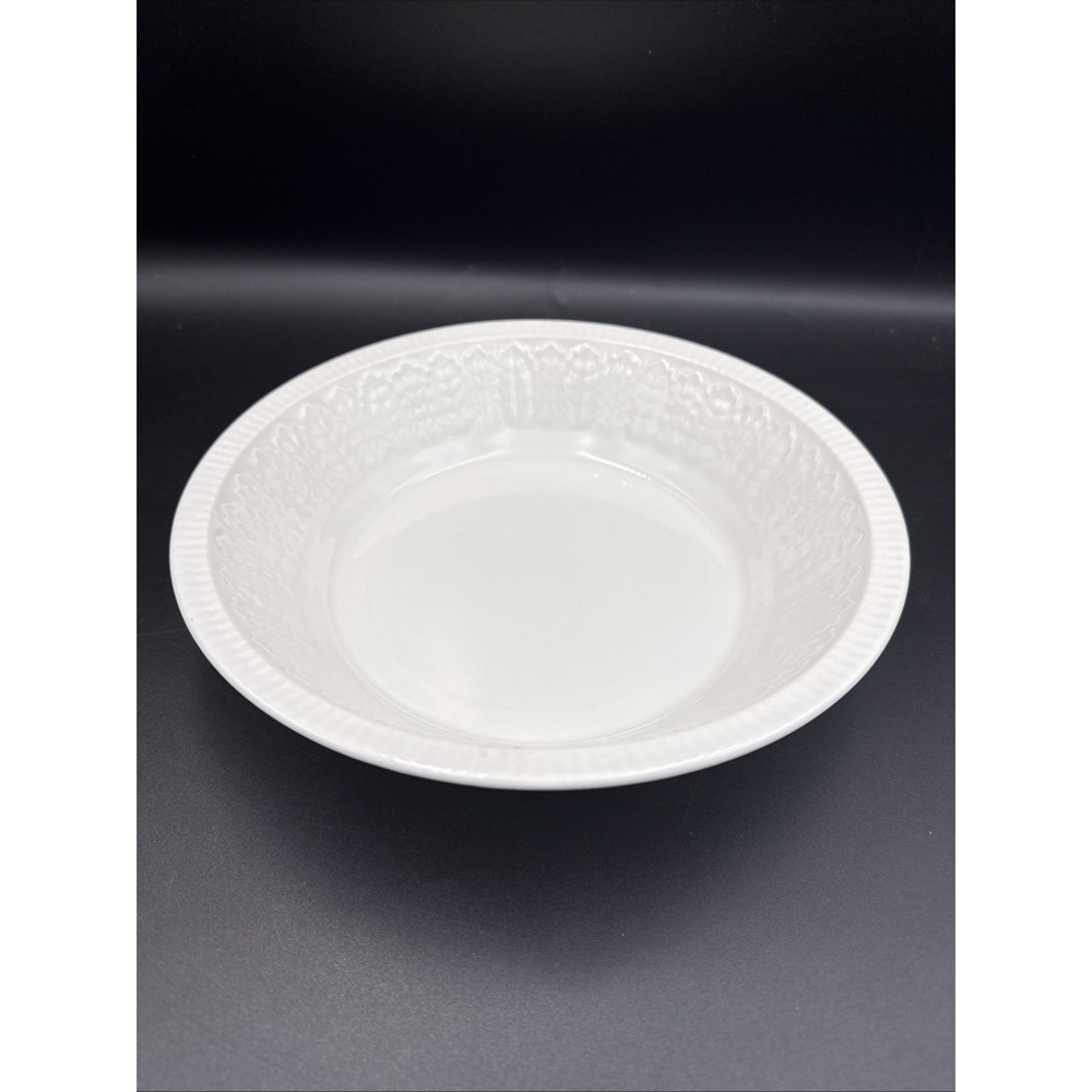 1 Pontesa ironstone spain Serving Bowl White Leaf Pattern 9.25"